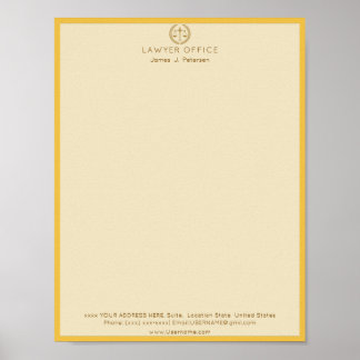 Rechtsanwalt Büromaterial Premium-Rechtsbüro Es Poster