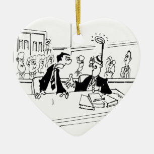 Rechtsanwalt-Cartoon 5299 Keramik Ornament