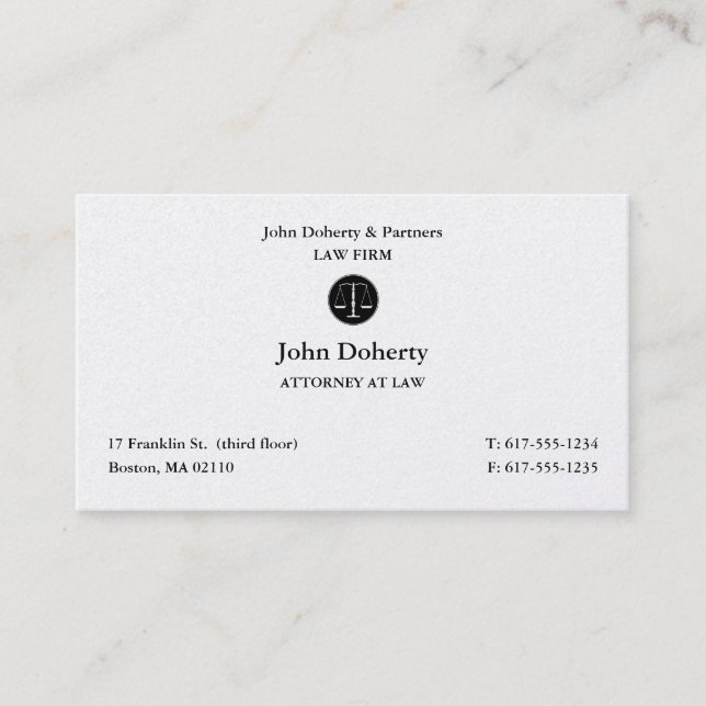 Rechtsanwalt | Classic Lawyer Business Card Visitenkarte (Vorderseite)