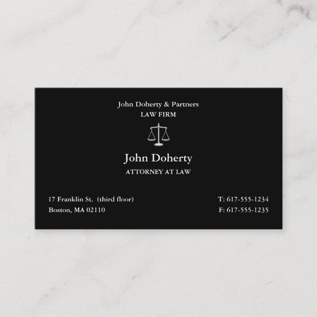 Rechtsanwalt | Classic Lawyer Business Card Visitenkarte (Vorderseite)