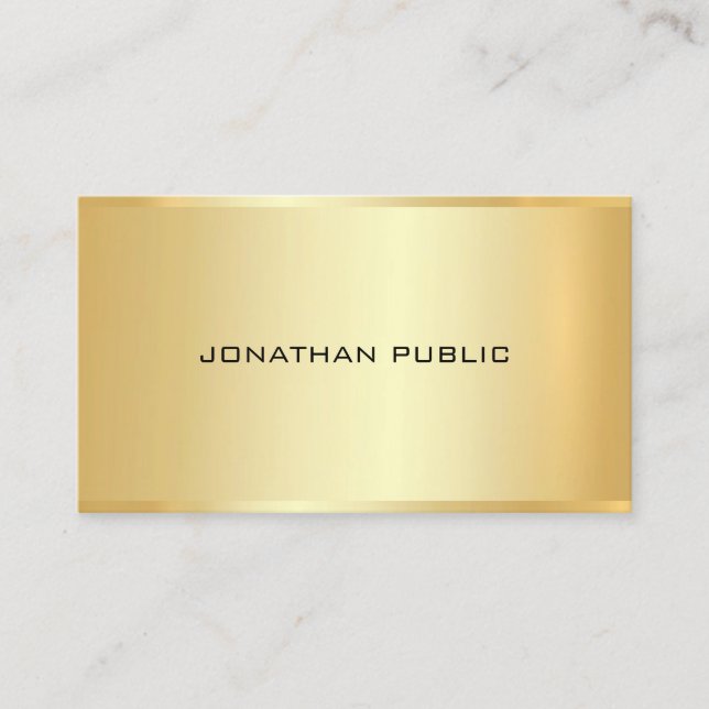 Rechtsanwalt Gold Look Template Law Office Moderne Visitenkarte (Vorderseite)