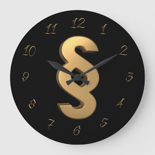 Rechtsanwalt Große Wanduhr (Vorderseite)