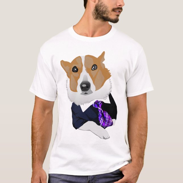 Rechtsanwalt-Hund Meme T-Shirt (Vorderseite)
