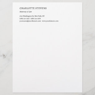 Rechtsanwalt im Trend Minimalistisch Elegant Einfa Briefbogen
