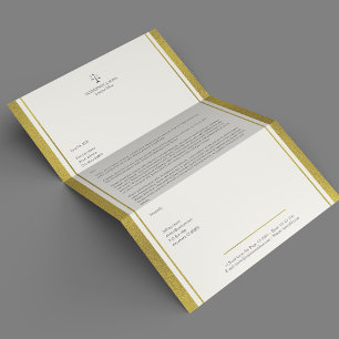 Rechtsanwalt Imitat Gold Glitzer Streifen elegant Briefbogen