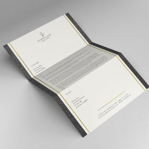 Rechtsanwalt Imitate Leder goldene Streifen elegan Briefbogen