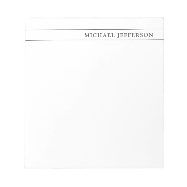 Rechtsanwalt/-in Beruf Schwarz Weiß Consultant Notizblock (Vorderseite)