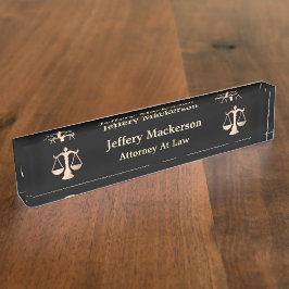 Rechtsanwalt in der Größenordnung des Richterricht Namensplakette