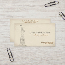 Rechtsanwalt in der Rechtsstatue der Freiheitsakad Visitenkarte