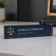 Rechtsanwalt in Navy Blau Gold