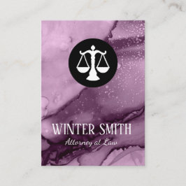 Rechtsanwalt in Violett-Marmor-Wasserfarbe Visitenkarte