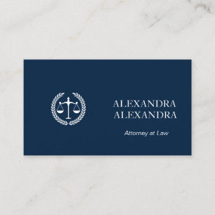 Rechtsanwalt Luxus Navy Bl Visitenkarte