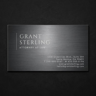 Rechtsanwalt Metallic Professional Visitenkarte