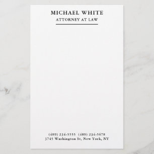 Rechtsanwalt Minimalistisch Beruflich Briefpapier