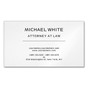 Rechtsanwalt Minimalistisch Beruflich Magnetische Visitenkarte