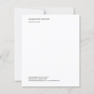 Rechtsanwalt Minimalistische Elegante Papierbögen