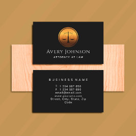 Rechtsanwalt Minimalistische Gold-Scale Elegante C Visitenkarte