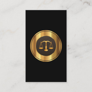 Rechtsanwalt mit "Law Gold Scale Business Card" Visitenkarte