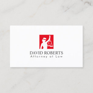 Rechtsanwalt Modern Red Lady Justice Logo Attorney Visitenkarte