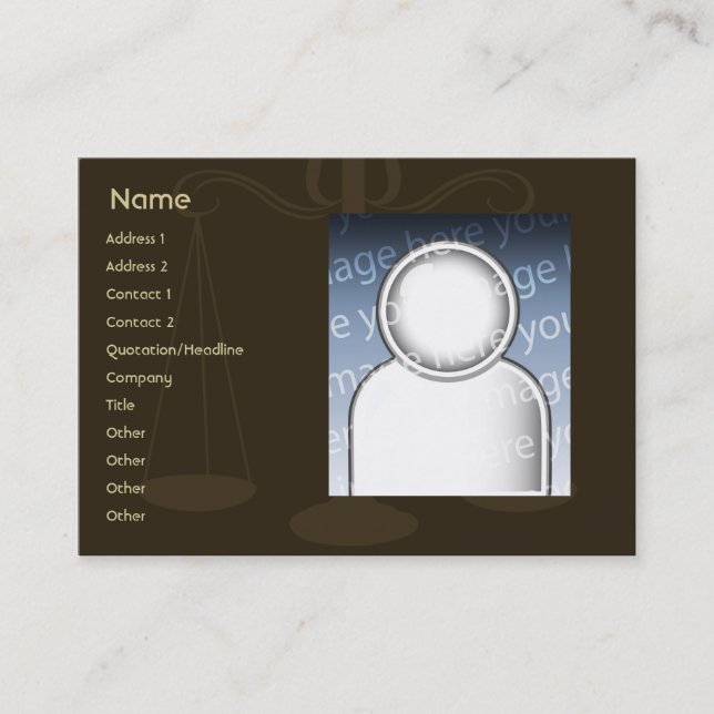 Rechtsanwalt - mollig visitenkarte (Vorderseite)