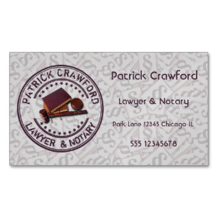 Rechtsanwalt-oder Notariatsbüro mit Richter-Hamme Magnetische Visitenkarte