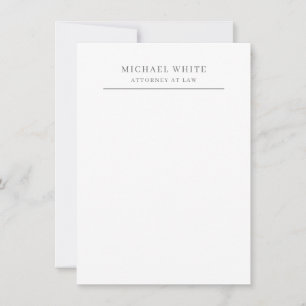 Rechtsanwalt Plain Minimalist Classical Pro Mitteilungskarte