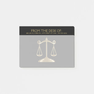 Rechtsanwalt - Rechtsanwalt - Schwarz und Gold Post-it Klebezettel