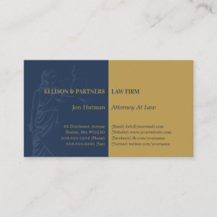 Rechtsanwalt Schlichte Black Gold Business Card Visitenkarte