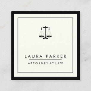 Rechtsanwalt Schlichtes einfaches Berufliches Eleg Quadratische Visitenkarte