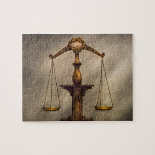 Rechtsanwalt - Skala - angemessen und gerade Puzzle