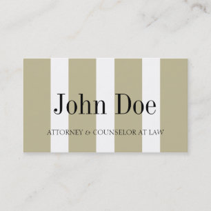Rechtsanwalt TAN/weiße vertikale Streifen Visitenkarte