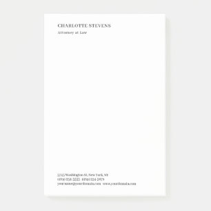 Rechtsanwalt Trendig Minimalistisch Elegant Einfac Post-it Klebezettel