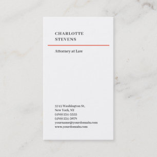 Rechtsanwalt Trendy Minimalistisch Elegant Einfach Visitenkarte