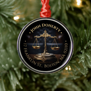 Rechtsanwalt Umfang der Justiz Ornament Aus Metall