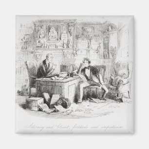 Rechtsanwalt und Kunde, Kraft und Ungeduld Magnet