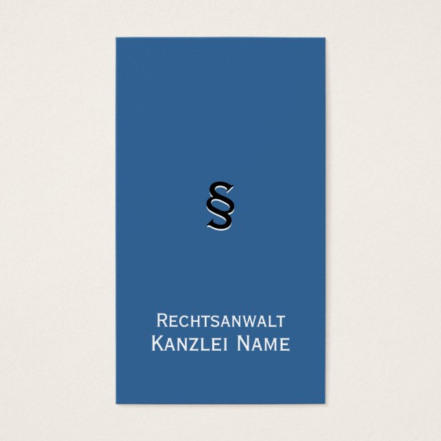 Rechtsanwalt Visitenkarten (Vorderseite)