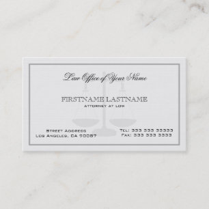 Rechtsanwalt White Linen Texture Visitenkarte