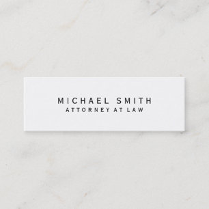 Rechtsanwalt White Simple Minimalistisch Mini Visitenkarte