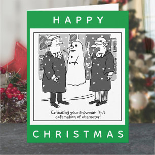Rechtsanwälte & Snowman Cartoon - Frohe Weihnachte Karte