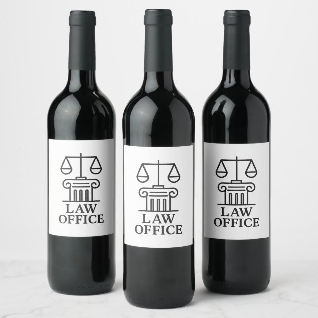 Rechtsanwälte und Rechtsanwälte Weinetikett (Flaschen)