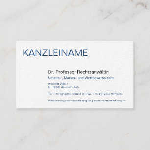 Rechtsanwälte Visitententenkarte Visitenkarte