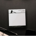 Rechtsanwälte von Black & White Gavel Notizblock<br><div class="desc">Stilvolles Notizblock für eine Anwaltskanzlei in Schwarz und Weiß mit der Silhouette eines Gavels und eleganten Schriftartes. Ein sauberes,  minimalistisches Notizblock für Anwälte,  Anwälte,  Richter oder Ähnliches.</div>