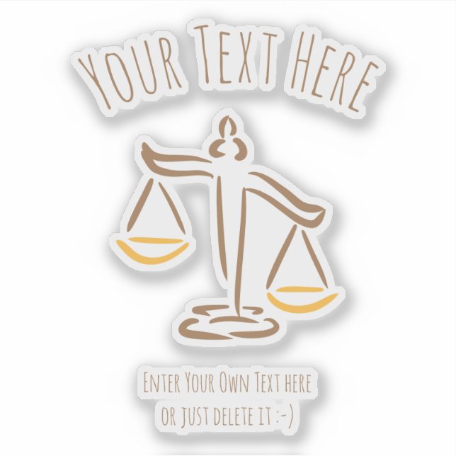 Rechtsanwältin | Anwalt | Richter | Anwaltskanzlei Aufkleber (Vorderseite)