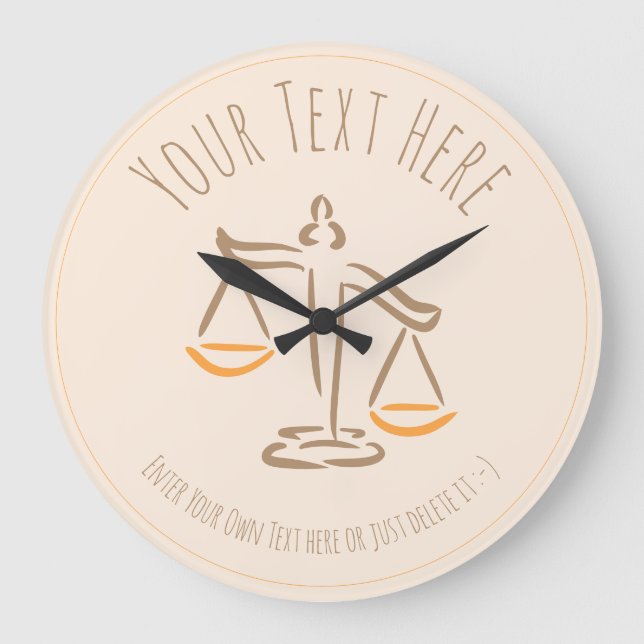 Rechtsanwältin | Anwalt | Richter | Anwaltskanzlei Große Wanduhr (Vorderseite)