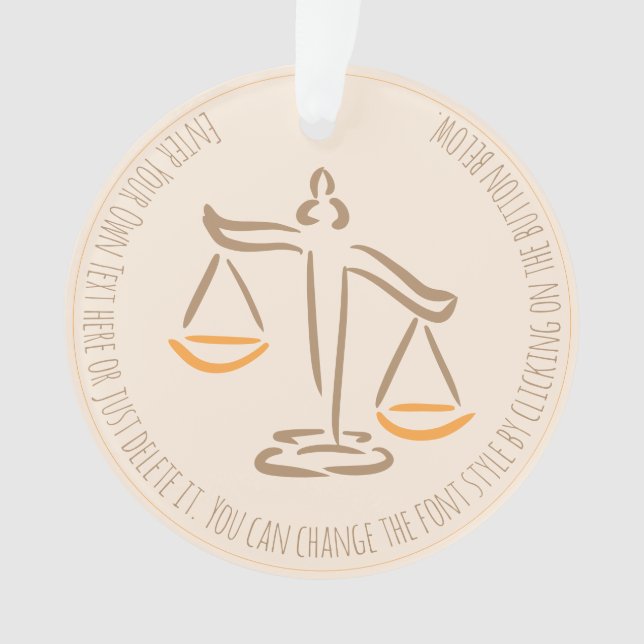 Rechtsanwältin | Anwalt | Richter | Anwaltskanzlei Ornament (Vorderseite)