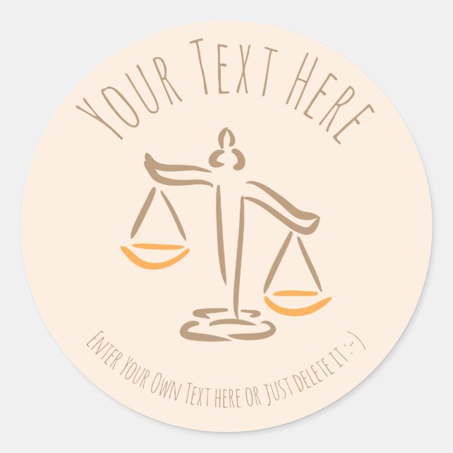 Rechtsanwältin | Anwalt | Richter | Anwaltskanzlei Runder Aufkleber (Vorderseite)