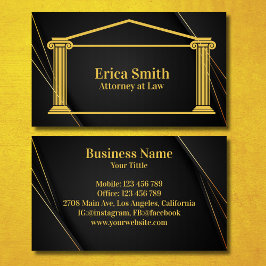 Rechtsanwältin Beruflich zurück und Gold Visitenkarte