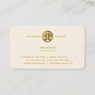 Rechtsanwältin   Goldene Skala der Gerechtigkeit Visitenkarte