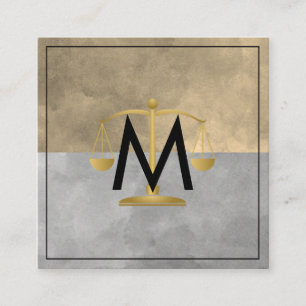 Rechtsanwältin im Justizbereich Quadratische Visitenkarte