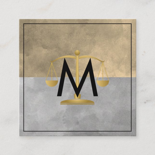 Rechtsanwältin im Justizbereich Quadratische Visitenkarte (Vorderseite)